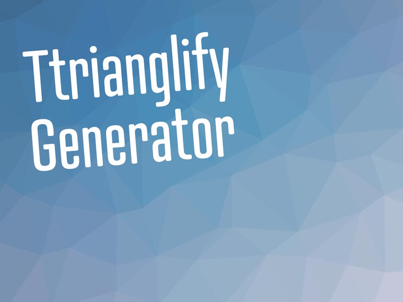 Trianglify|快速製作一張酷酷的低多邊形背景圖